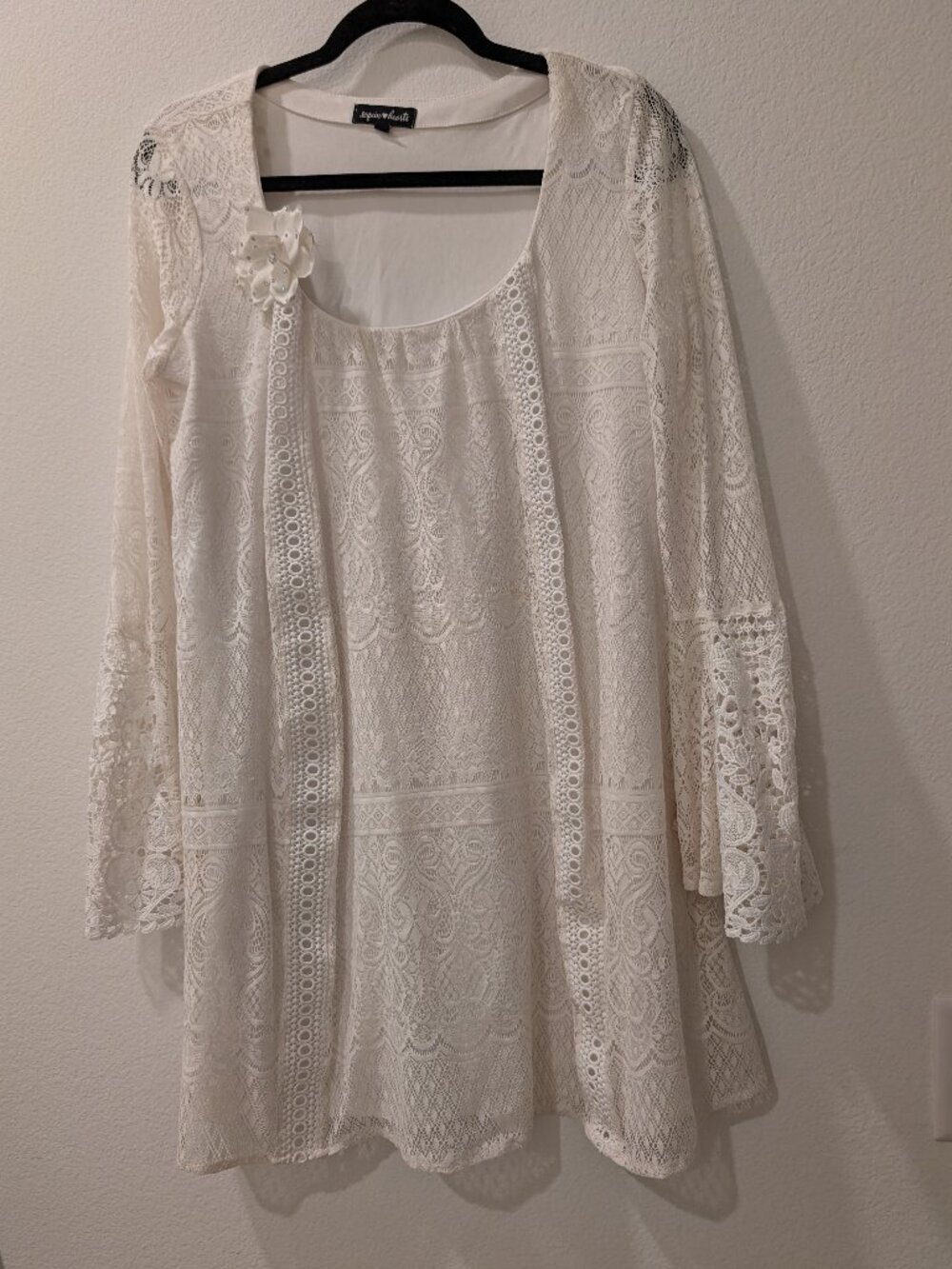 Cute Boho hippie long  bell sleeve dress